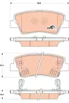 Задние тормозные колодки TRW GDB3494 для Hyundai i30 2 пок. / универсал / рестайлинг