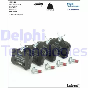 Delphi LP2254 <span>тормозные колодки задние</span>