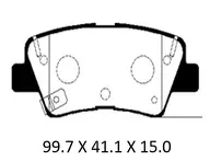 Задние тормозные колодки Patron PBP189KOR для Hyundai Elantra 6 пок. / рестайлинг