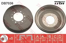 Задний тормозной барабан TRW DB7036