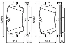 Задние тормозные колодки Bosch 0 986 495 426 для Audi A6 C8 / седан