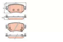Задние тормозные колодки TRW GDB3632 для Mazda 6 GJ, GL / универсал / рестайлинг