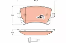 Задние тормозные колодки TRW GDB1516 для Audi A6 C5 / седан / рестайлинг