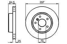 Тормозной диск Bosch  0 986 478 483