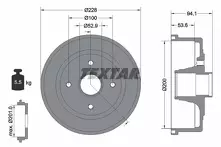 Задний тормозной барабан Textar 94024200