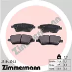 Передние тормозные колодки Zimmermann 25134.170.1 для Ford B-MAX 1 пок.