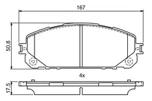 Передние тормозные колодки Bosch  0 986 495 404