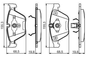 Bosch 0 986 495 082 <span>тормозные колодки передние</span>
