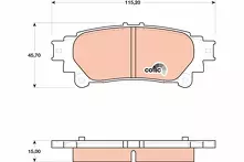 Задние тормозные колодки TRW GDB4174 для Lexus GS 4 пок.