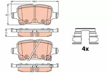 Задние тормозные колодки TRW GDB2180 для Opel Astra K / хэтчбек / рестайлинг