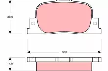 Задние тормозные колодки TRW GDB3278 для Toyota Prius XW20 / хэтчбек