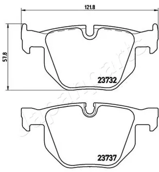 Japanparts PP-0111AF <span>тормозные колодки задние</span>