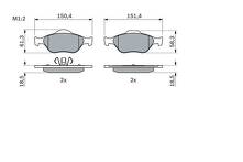 Передние тормозные колодки Bosch  0 986 424 558
