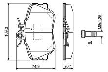 Передние тормозные колодки Bosch  0 986 460 977