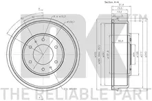 Задний тормозной барабан NK 253014