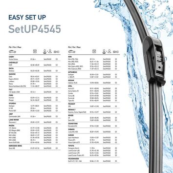 Hella EasySets SetUP4545 <span>щетки стеклоочистителя 450/450 мм</span>