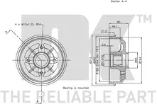 Задний тормозной барабан NK 251909