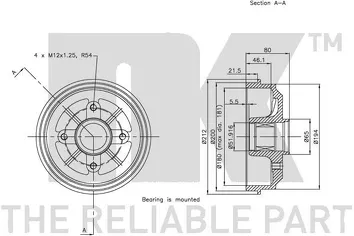 NK 251909 <span>задний тормозной барабан</span>