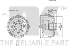 Задний тормозной барабан NK 251904