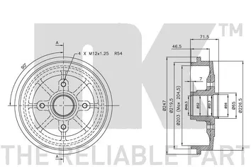 NK 251905 <span>задний тормозной барабан</span>