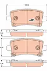 Задние тормозные колодки TRW GDB1784 для Opel Insignia A / Sports Tourer