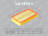 Воздушный фильтр Lynx LA-1210-1 LA-1210-1