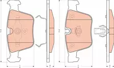 Задние тормозные колодки TRW  GDB1675