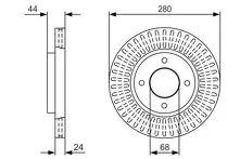 Тормозной диск Bosch  0 986 479 U62