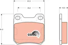 Задние тормозные колодки TRW GDB915 для Opel Vectra B / универсал