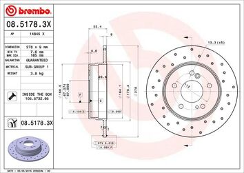 Brembo Xtra Line 08.5178.3X <span>тормозной диск </span>