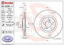 Тормозной диск Brembo Prime Line 09.E236.11 для Honda Pilot 2 пок.