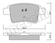 Задние тормозные колодки Metelli  22-0801-0