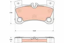 Задние тормозные колодки TRW  GDB1775