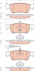 Задние тормозные колодки TRW GDB1671 для Volkswagen Touareg 1 пок.