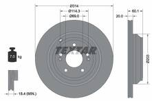 Тормозной диск Textar 92273703 для Kia K900 2 пок.