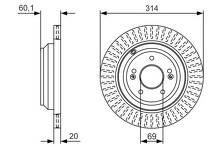 Тормозной диск Bosch 0 986 479 V11 для Hyundai Genesis 2 пок.