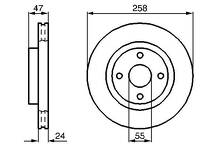Тормозной диск Bosch 0 986 478 989 0 986 478 989