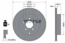 Тормозной диск Textar 92223603 для Mazda CX-9 TB