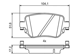 Bosch 0 986 494 797 <span>тормозные колодки задние</span>