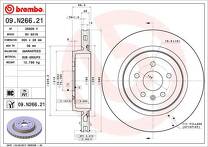 Тормозной диск Brembo Prime Line 09.N266.21 для Tesla Model S 1 пок. / рестайлинг