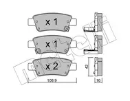 Задние тормозные колодки Metelli  22-0790-0