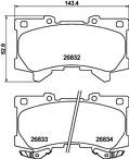 Передние тормозные колодки Textar 2683201 для Toyota Land Cruiser 300