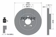 Тормозной диск Textar 92286903 для Mercedes-Benz GLA-Class X156