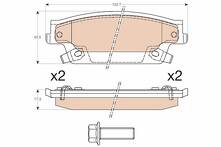 Задние тормозные колодки TRW GDB4452 для Cadillac SRX 1 пок.