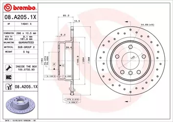 Brembo Xtra Line 08.A205.1X <span>тормозной диск </span>