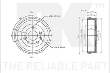 Задний тормозной барабан NK  253937