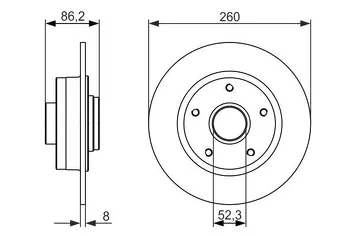 Bosch 0 986 479 684 <span>тормозной диск полный</span>
