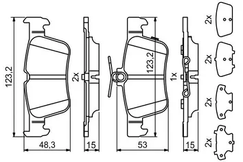 Bosch 0 986 494 839 <span>тормозные колодки задние</span>