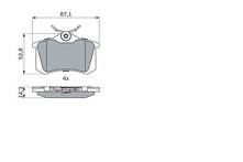 Задние тормозные колодки Bosch  0 986 466 683