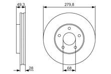 Тормозной диск Bosch 0 986 479 R90 для Nissan Primera 3 пок. / P12 / седан